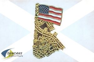 U.S.A. Flag and Bagpipes Pin